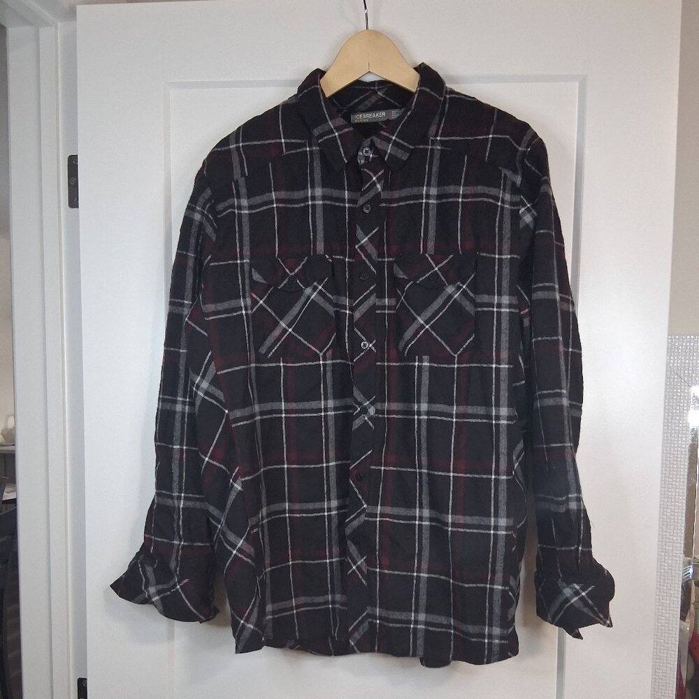 Icebreaker Merino Wool Button Down Shirt Men's XL Utility Outdoor Hiking